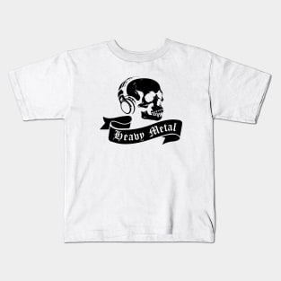 Heavy Metal Skull Logo Kids T-Shirt